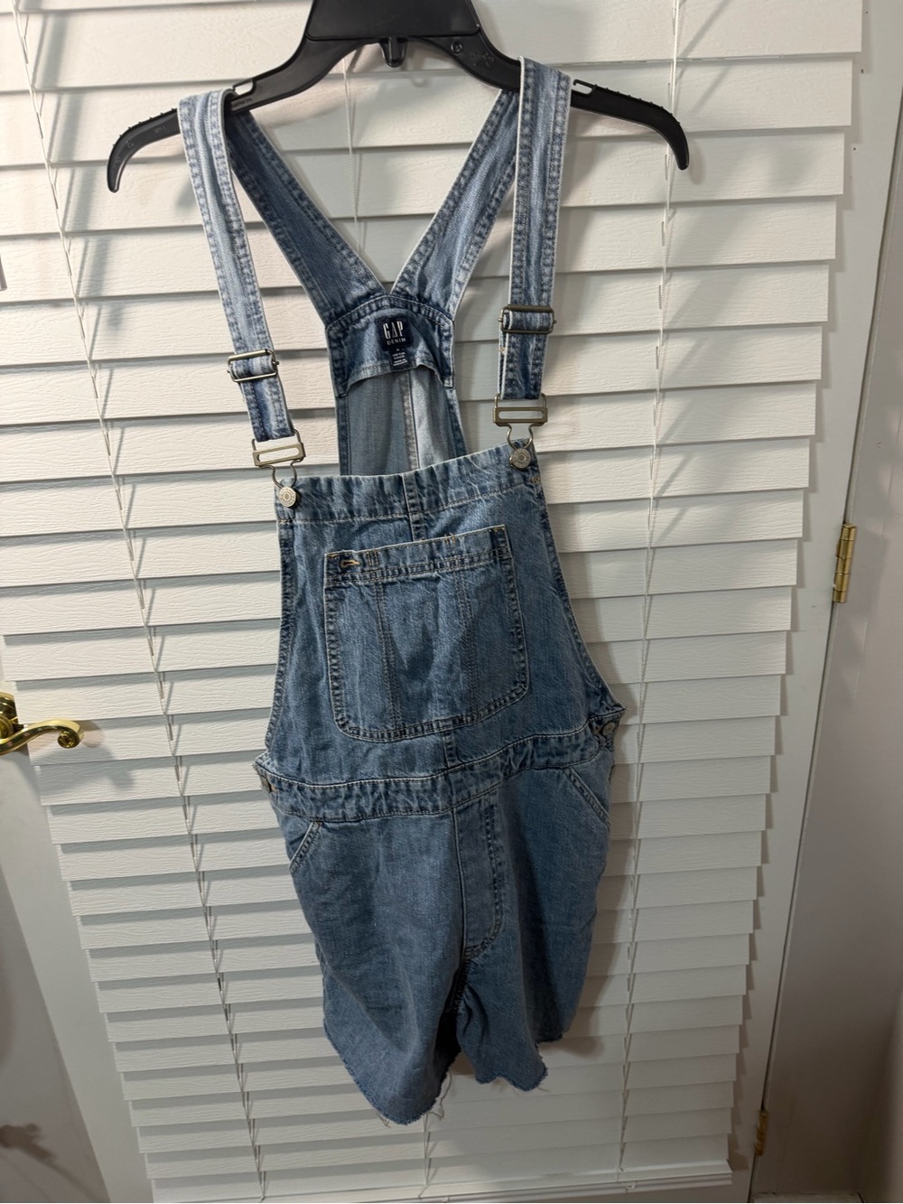 GAP Light Blue Denim Overall Shorts